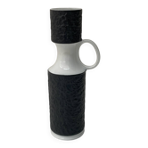 Textured black vintage 1970s Bavaria soliflore vase