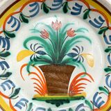 Ancienne Assiette Faïence Française Calotte Nevers XIXème