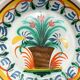 Antique French Earthenware Plate Nevers Calotte 19th Century