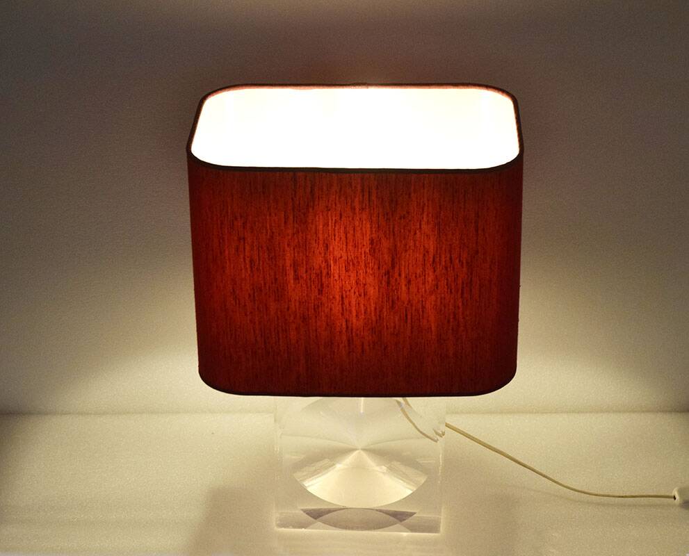 Romeo Rega lucite table lamp, 1970s