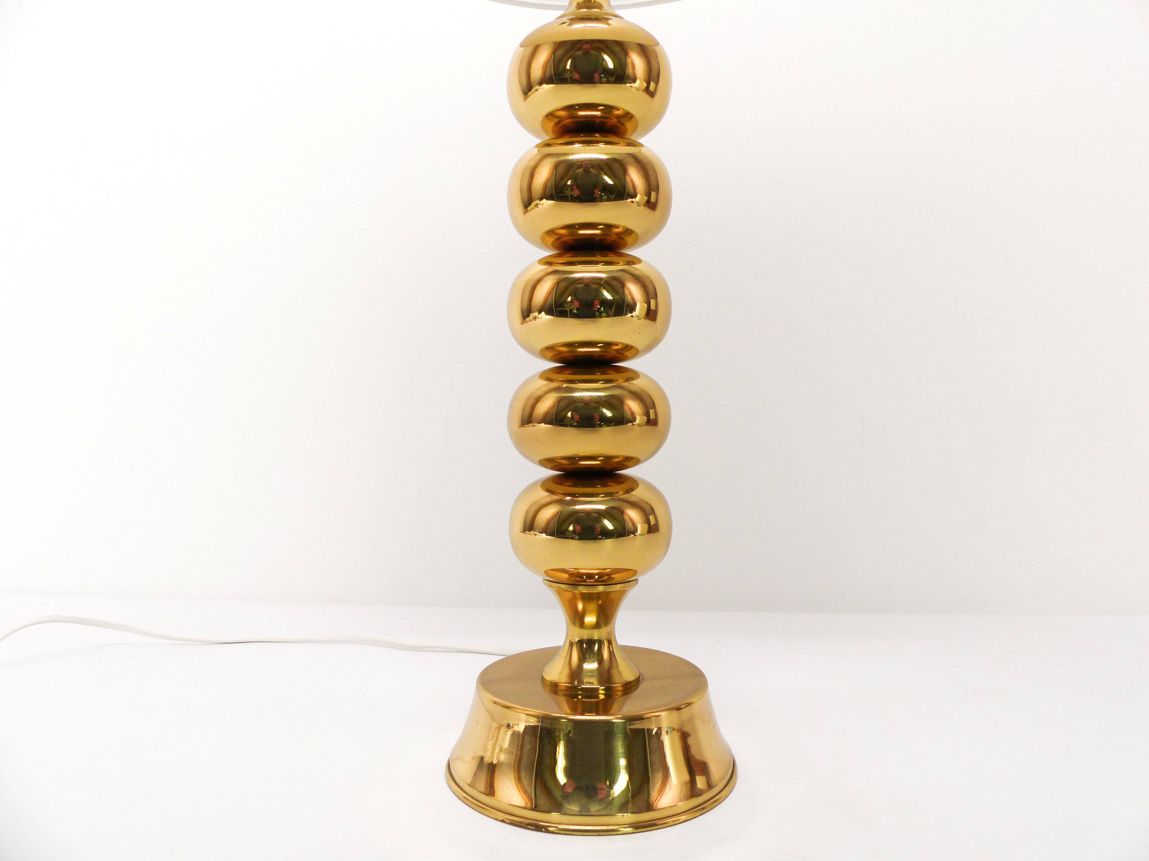 ENCO 1960 Scandinavian gilded brass ball lamp base