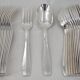 Christofle Atlas model, Art Deco, 12 dessert cutlery sets, 24 pieces, silver-plated metal.