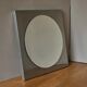 Round mirror with frame in stainless steel of the 1970s 60x60cm