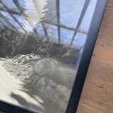 Old photograph snowy landscape