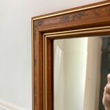 Mirror beveled wood vintage