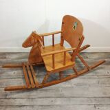 Horse rocking vintage wooden "ficher"