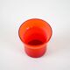 Red glass vase, Danish design, 1970s, made in Denmark