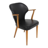 Scandinavian leatherette armchair, Sweden, 1960