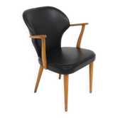 Scandinavian leatherette armchair, Sweden, 1960