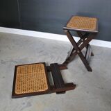 Pair of vintage canne stools