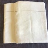 2 draps en lin blanc cassé 230cmx330cm