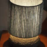 Rafia and wool lamp
