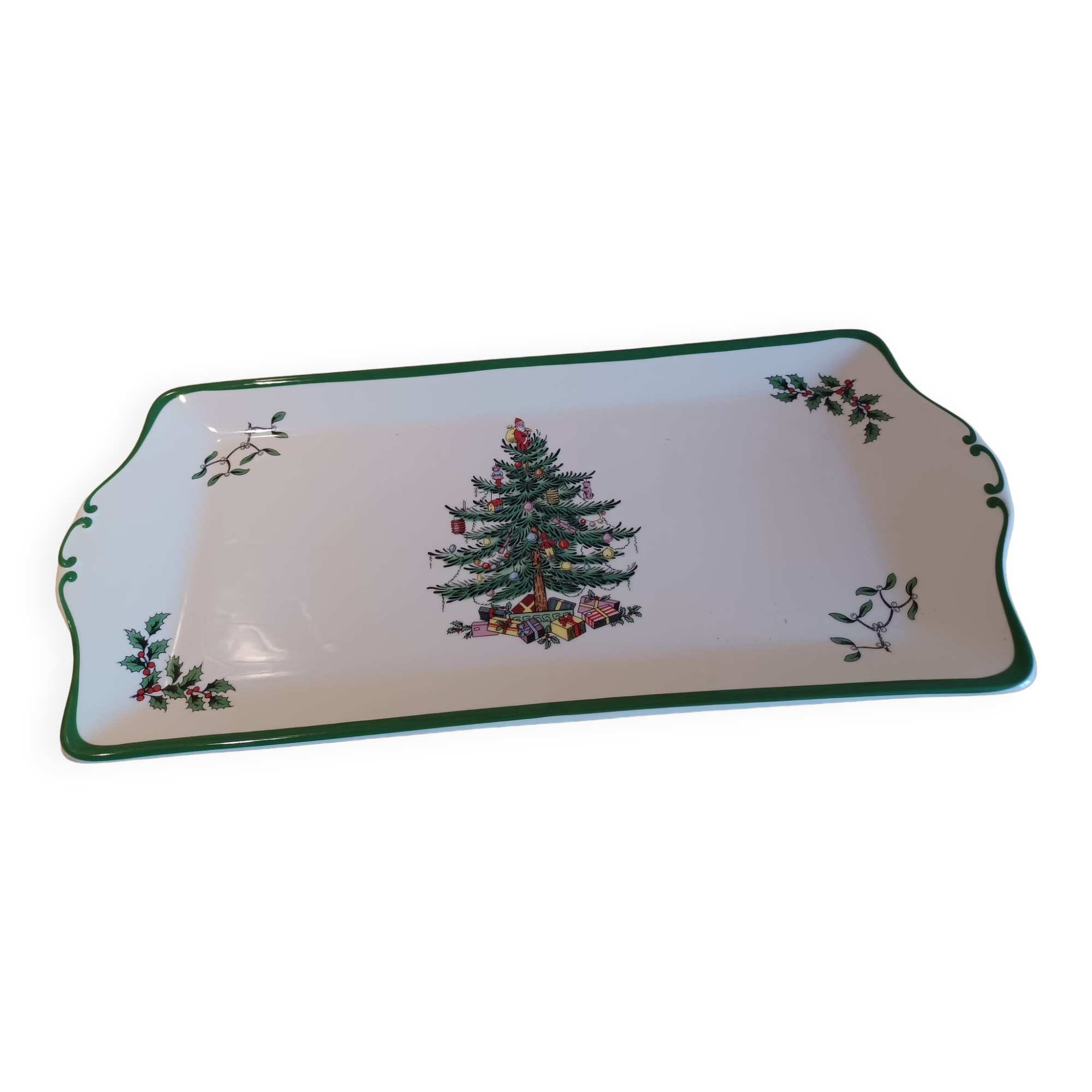 Cake dish, christmas decor