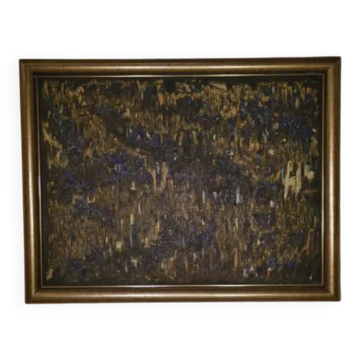 Large abstract painting signed circa 1970s
