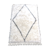 Carpet Berber Moroccan Beni Ouarain Marmoucha 1, 52 x 1, 05 black diamond