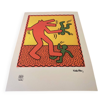 Keith Haring Vintage Crocodile Screen Print 15/150 THE KEITH HARING FOUNDATION INC. year 1990