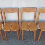 4 coffee bean chairs by Pierre Gautier Delaye