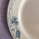 Set of 4 old plates with blue-green décor