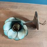 Wall lamp Lotus flower petal mother-of-pearl patinated chrome metal base dp 1123672