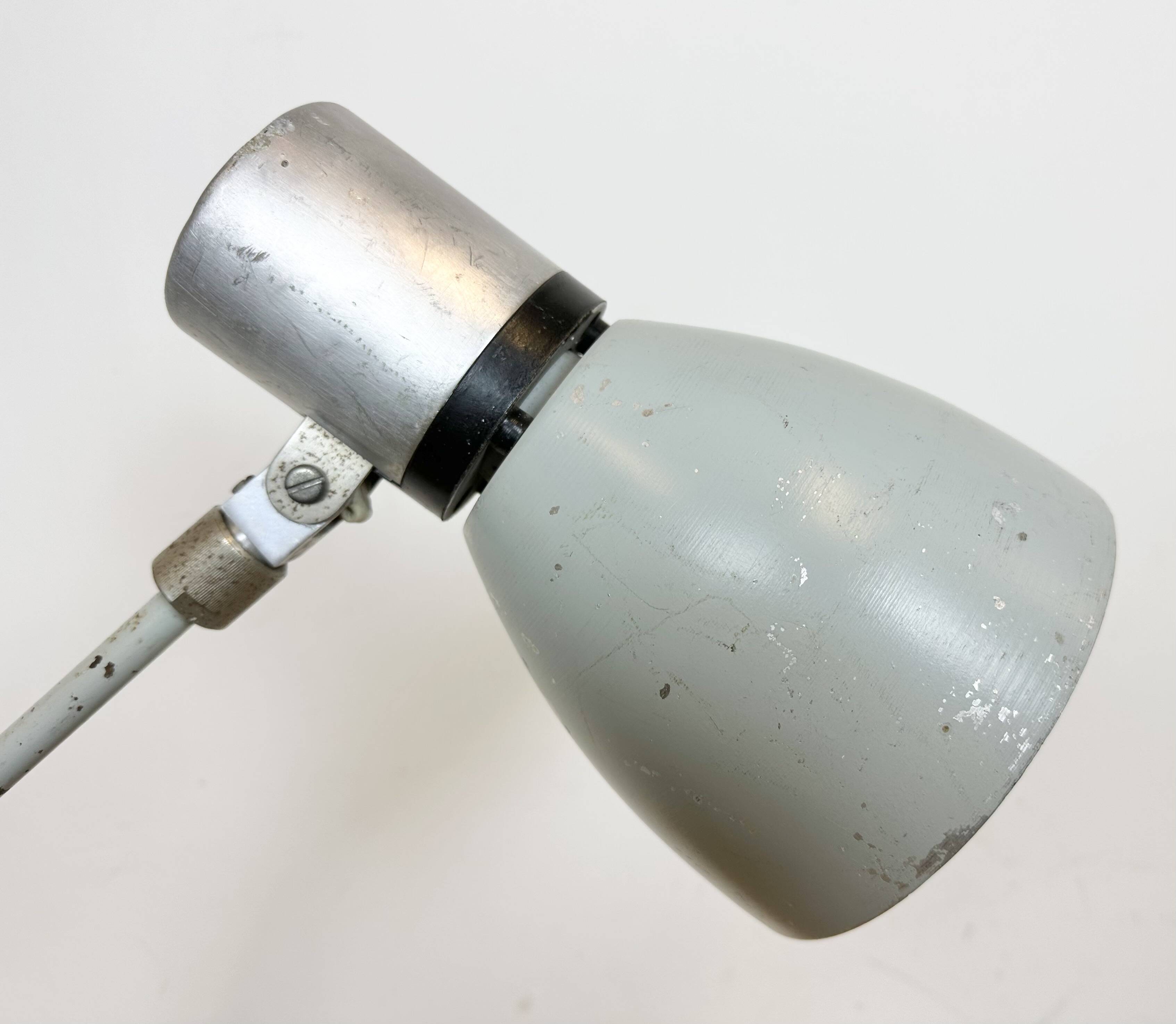Grey Industrial Table Lamp from Elektrosvit, 1970s