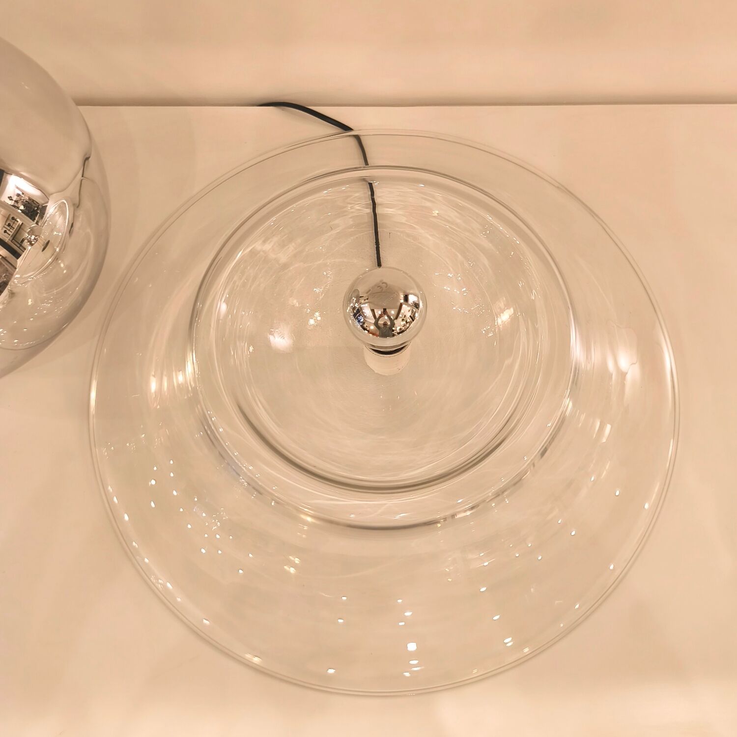 Important table lamp in glass, design by Ornella Noorda, Venini, 1970.