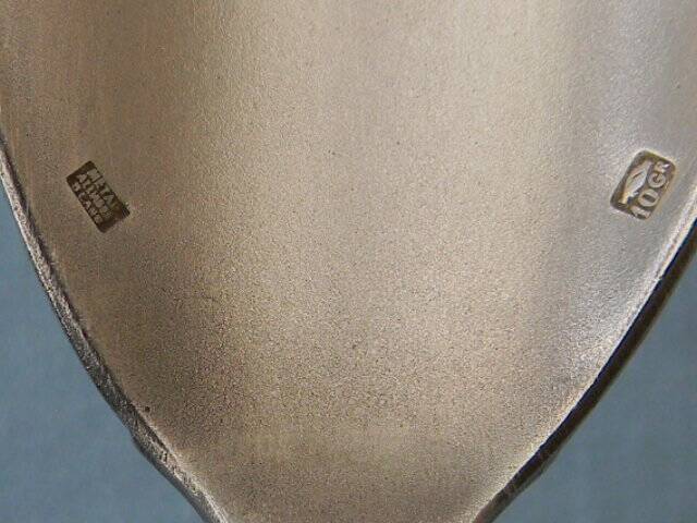 SFAM silver metal salad servers.