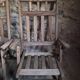 Set of 6 vintage American folding deck chairs in hardwood, 1940s–1960s.