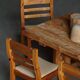 Set of 6 brutalist pine chairs, Hans Frydendal, Danish modernism, 1970s.