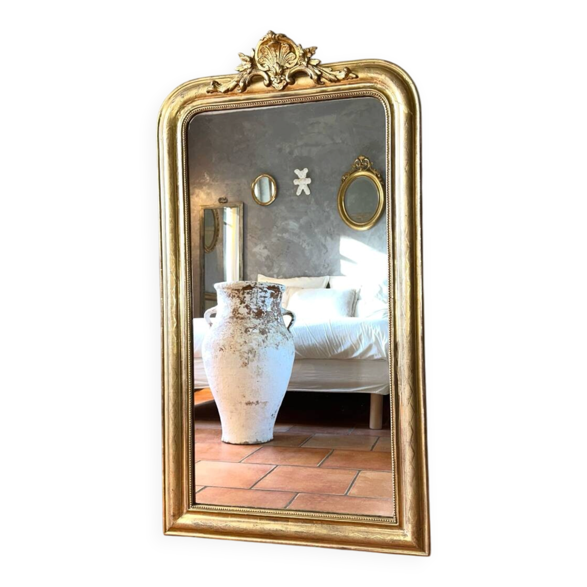 Miroir Louis-Philippe doré, XIXème