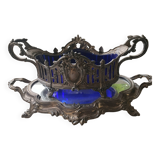 Silver metal planter or fruit bowl