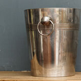 Champagne bucket in silver metal