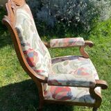 Voltaire armchair in walnut