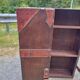 Furniture trunk wood coffee table shelves library suitcase