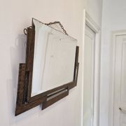 Antique beveled wrought iron mirror circa 1930