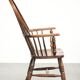 Chaise à épingles anglaise antique, chaise Windsor du début du 19e siècle.