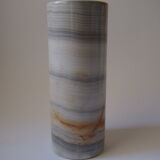 Ribboned agate vase