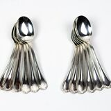 Christofle – 12 silver-plated coffee spoons Spatours in their case