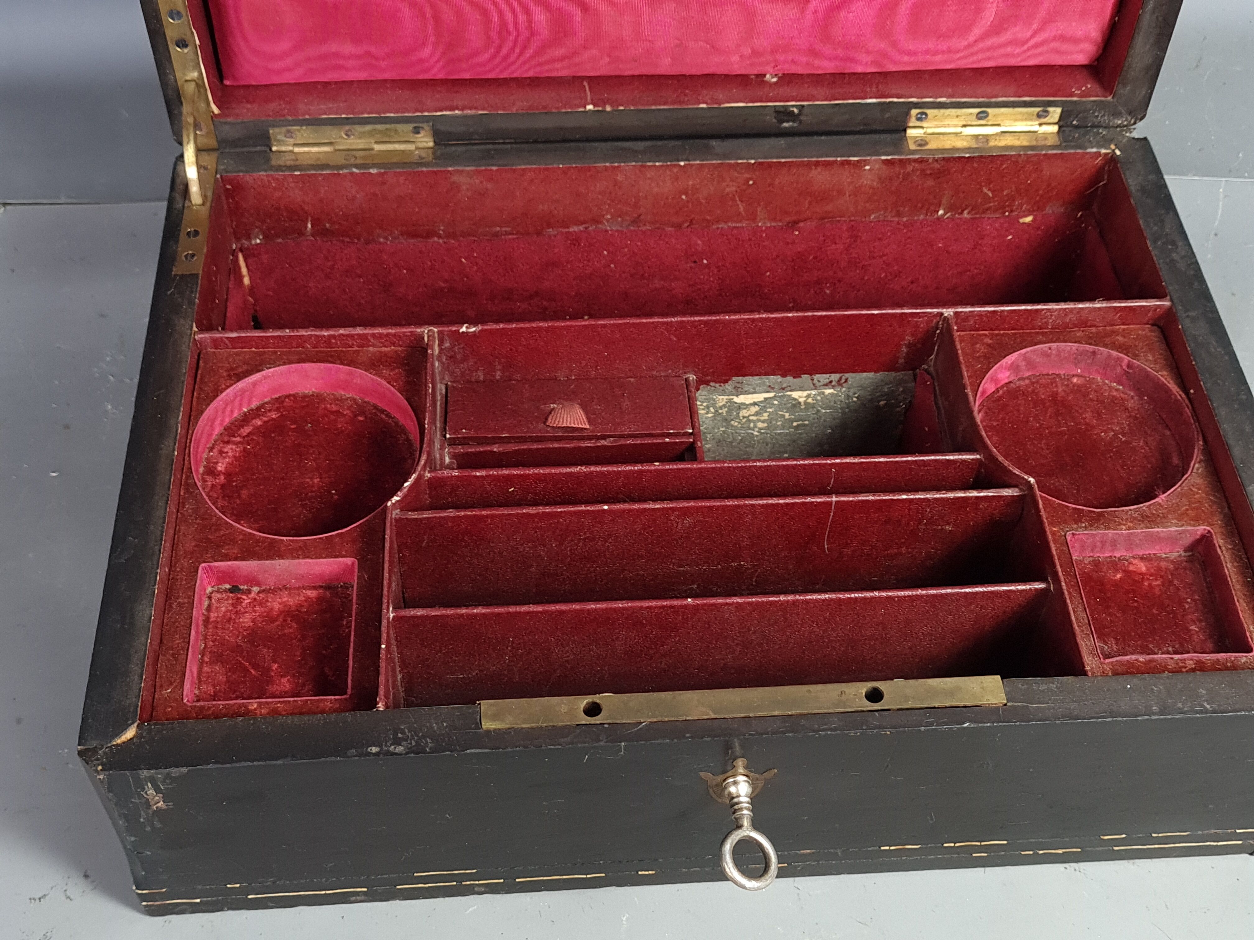 Old travel box for sewing and other Napoleon III