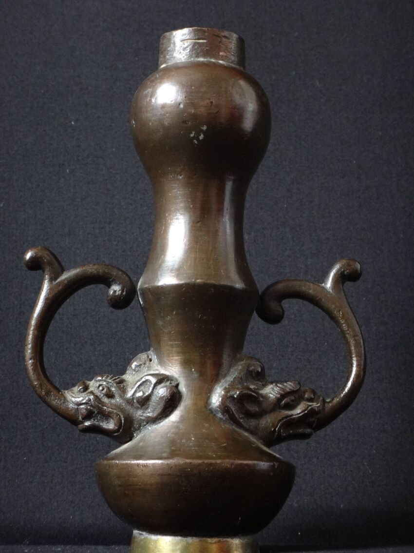 ANCIENNE BOITE XIX - XVIII chinoise argent - bronze cloisonné