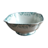 Square bowl Longwy germain model of gray green color