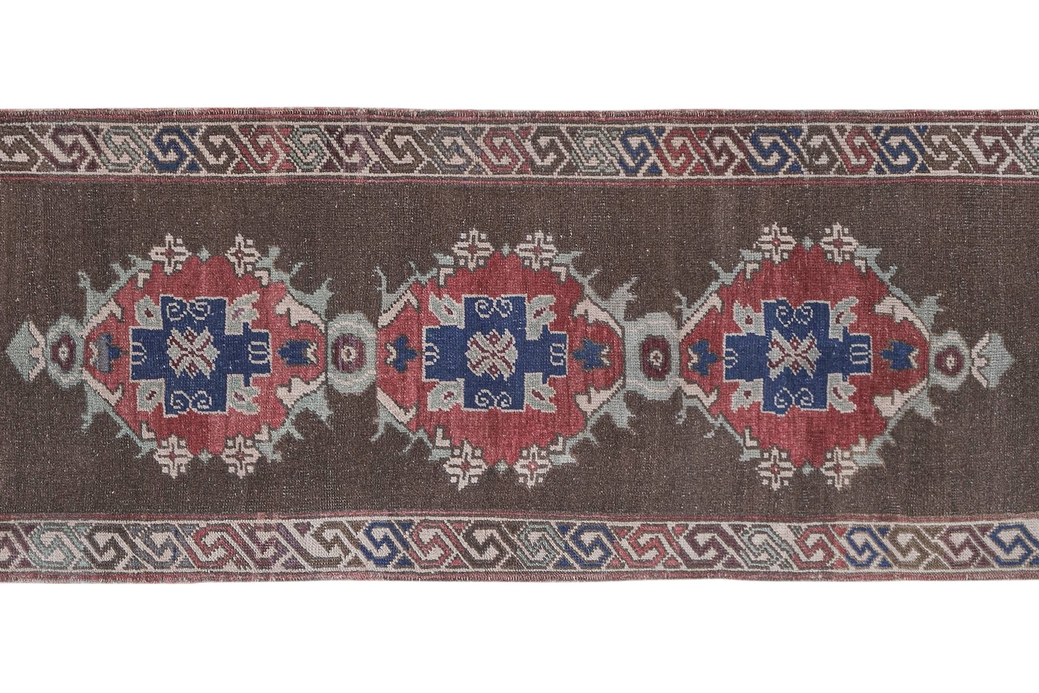 Tapis vintage turc de oushak tissé à la main 84x220 cm