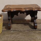 Wooden footrest stool, folk art craft