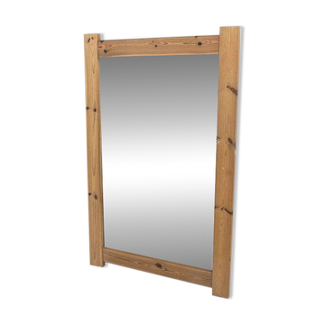 Scandinavian oak mirror 112x48cm, Nybrofabriken, Sweden, 1960