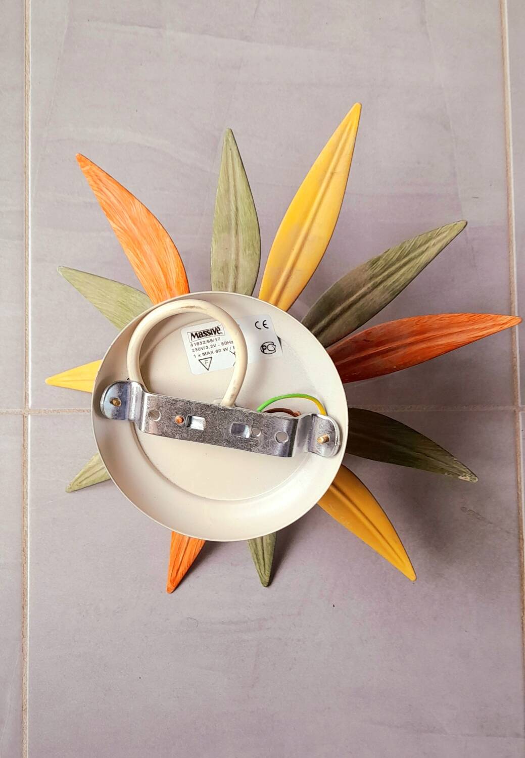 70s flower wall or ceiling light