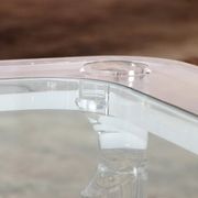 French Coffee Table Lucite and Glass Maison Romeo, 1970s