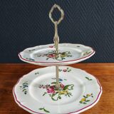 Two-tier porcelain cake stand