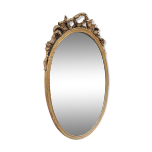Miroir ovale doré style Louis