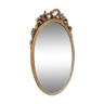 Golden oval mirror style Louis XVI of the 70s 50x80cm