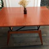 3 in 1 table with adjustable teak portfolio - “Révélation” model by Albert Ducrot - France, 1952