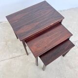 Nest of tables in rosewood, Denmark, 1960s.